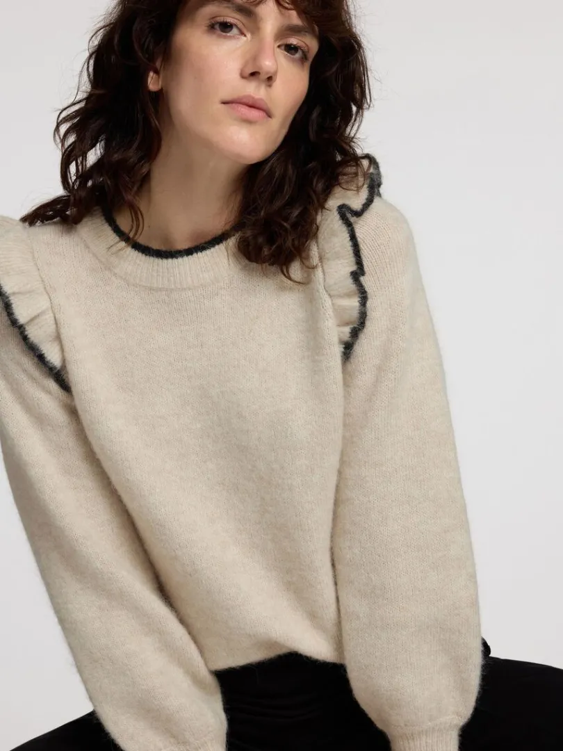 flset_pullover_2.webp Strik>SELECTED FLÆSET PULLOVER Beige