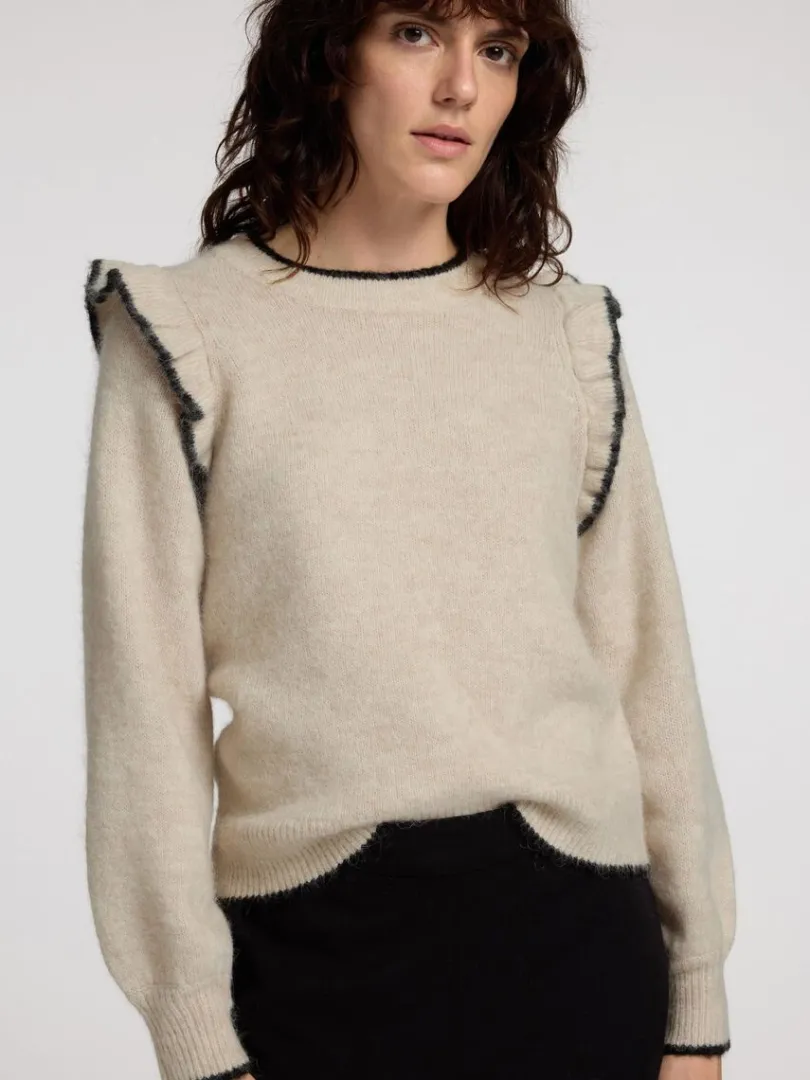 flset_pullover_3.webp Strik>SELECTED FLÆSET PULLOVER Beige