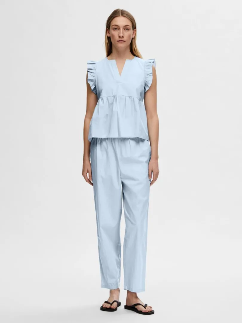 flset_top_0-3.webp Toppe Og Bluser>SELECTED FLÆSET TOP Blue
