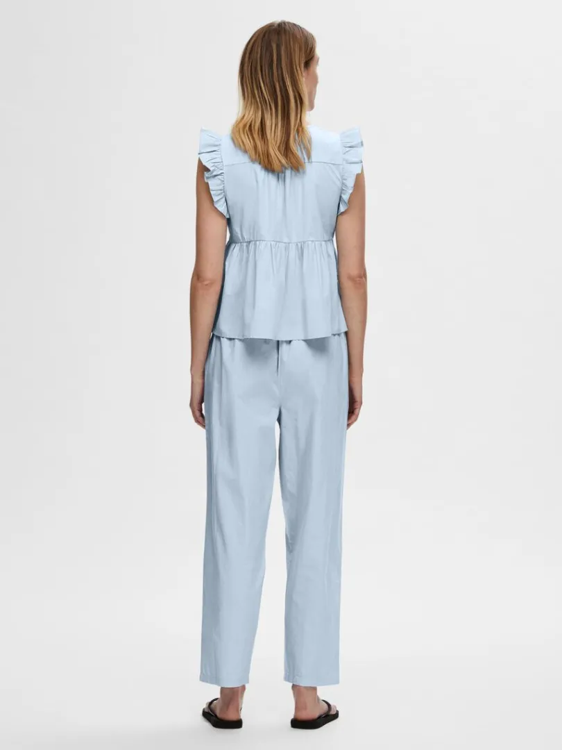 flset_top_1-3.webp Toppe Og Bluser>SELECTED FLÆSET TOP Blue
