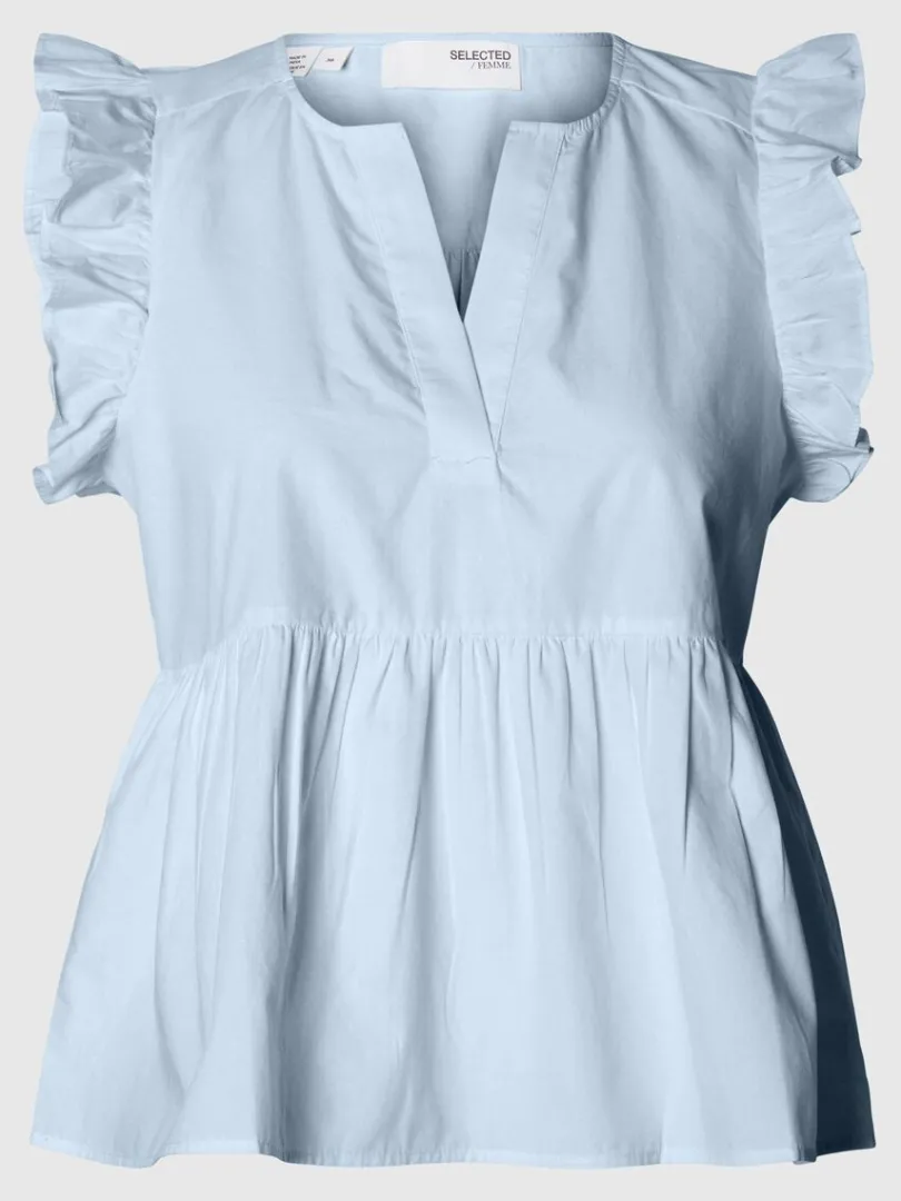 flset_top_2-3.webp Toppe Og Bluser>SELECTED FLÆSET TOP Blue