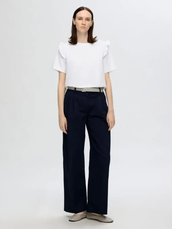 T-shirts>SELECTED FLÆSET T-SHIRT White