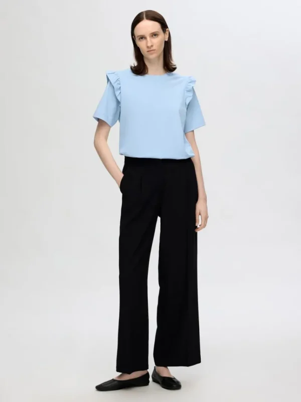 T-shirts>SELECTED FLÆSET T-SHIRT Blue