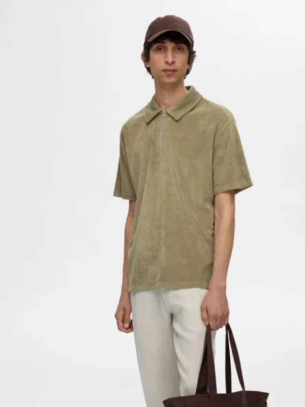 Poloer>SELECTED FROTTÉ POLO Green