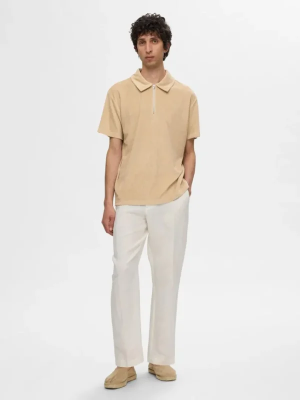 Poloer>SELECTED FROTTÉ POLO Beige
