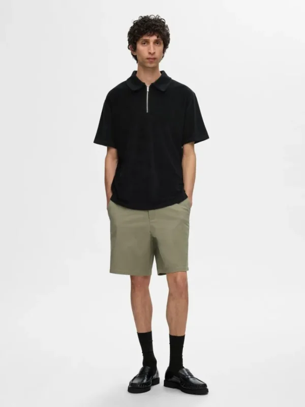 Poloer>SELECTED FROTTÉ POLO Black