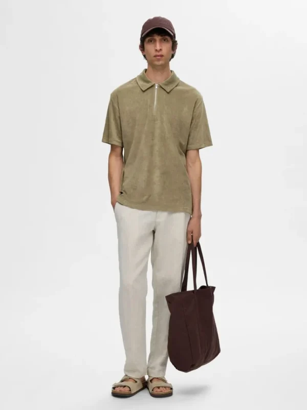 Poloer>SELECTED FROTTÉ POLO Green
