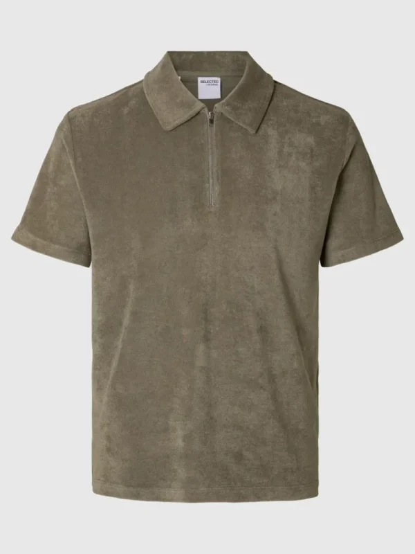 Poloer>SELECTED FROTTÉ POLO Green