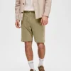 Shorts>SELECTED FROTTÉ SHORTS Green