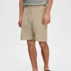 Shorts>SELECTED FROTTÉ SHORTS Beige