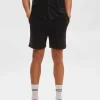 Shorts>SELECTED FROTTÉ SHORTS Black