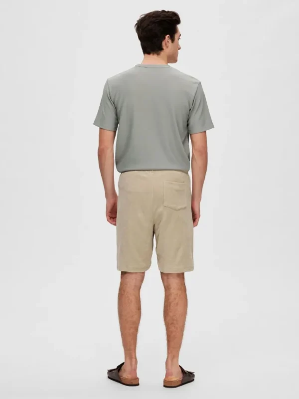 Shorts>SELECTED FROTTÉ SHORTS Beige
