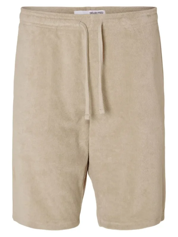 Shorts>SELECTED FROTTÉ SHORTS Beige