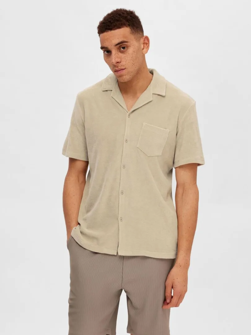 frott_skjorte_0-1.webp Skjorter>SELECTED FROTTÉ SKJORTE Beige