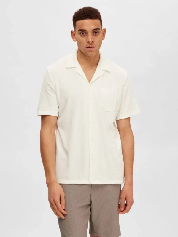 Skjorter>SELECTED FROTTÉ SKJORTE White