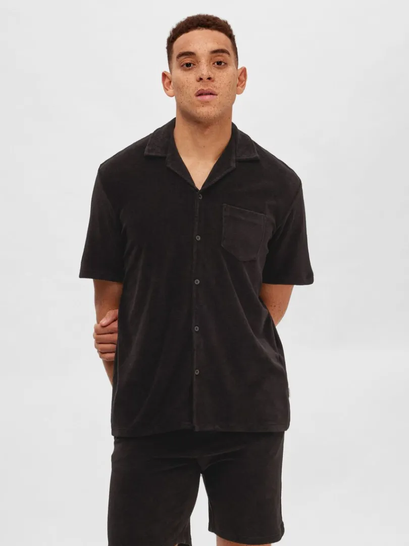 frott_skjorte_0.webp Skjorter>SELECTED FROTTÉ SKJORTE Black