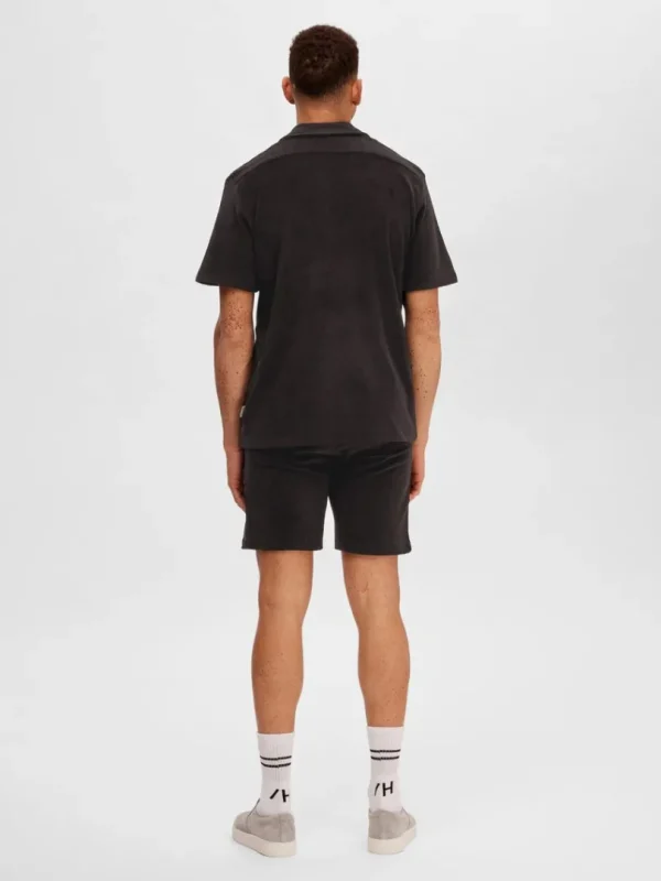 Skjorter>SELECTED FROTTÉ SKJORTE Black