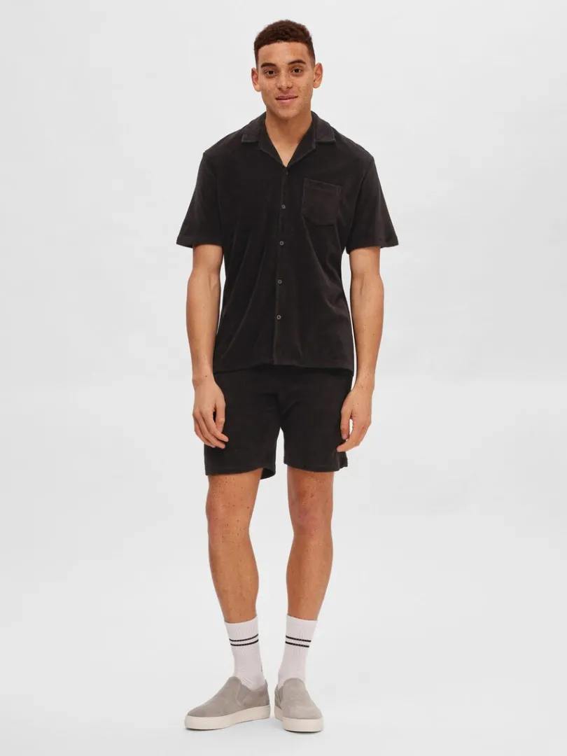 frott_skjorte_2.webp Skjorter>SELECTED FROTTÉ SKJORTE Black
