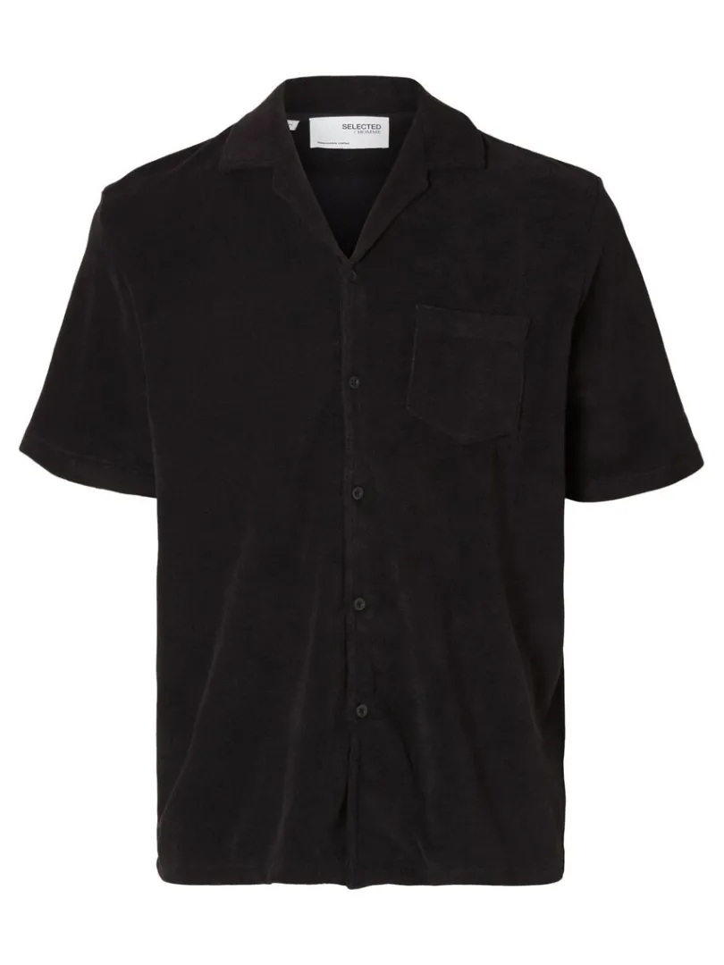 frott_skjorte_4.webp Skjorter>SELECTED FROTTÉ SKJORTE Black
