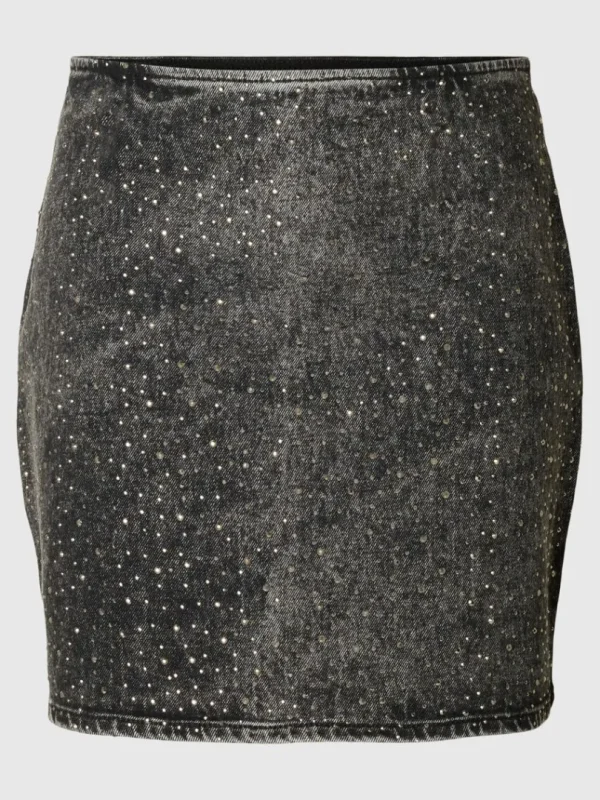 Nederdele>SELECTED FUNKLENDE DENIMNEDERDEL Black