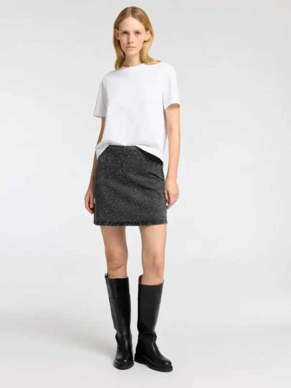 Nederdele>SELECTED FUNKLENDE DENIMNEDERDEL Black