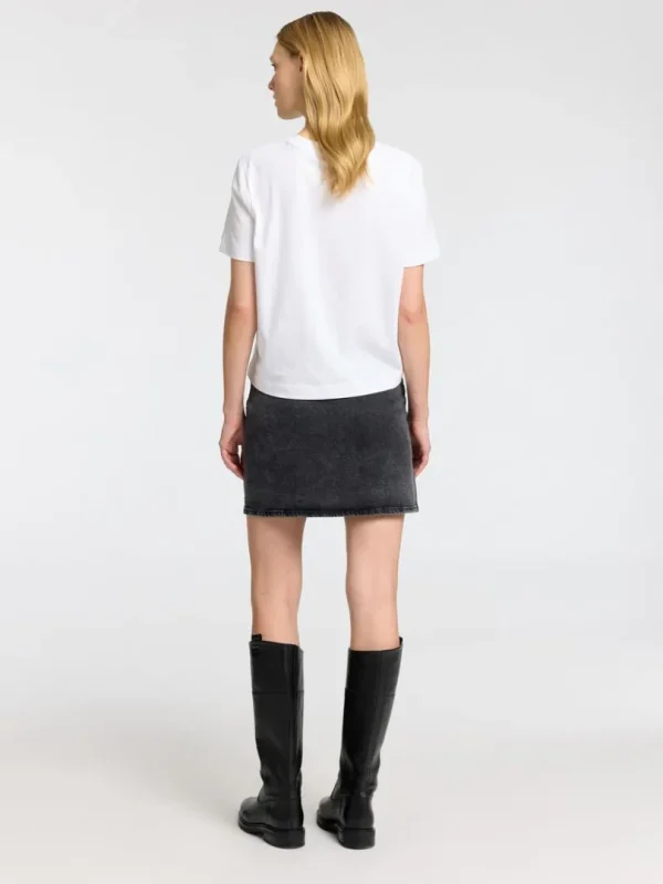 Nederdele>SELECTED FUNKLENDE DENIMNEDERDEL Black
