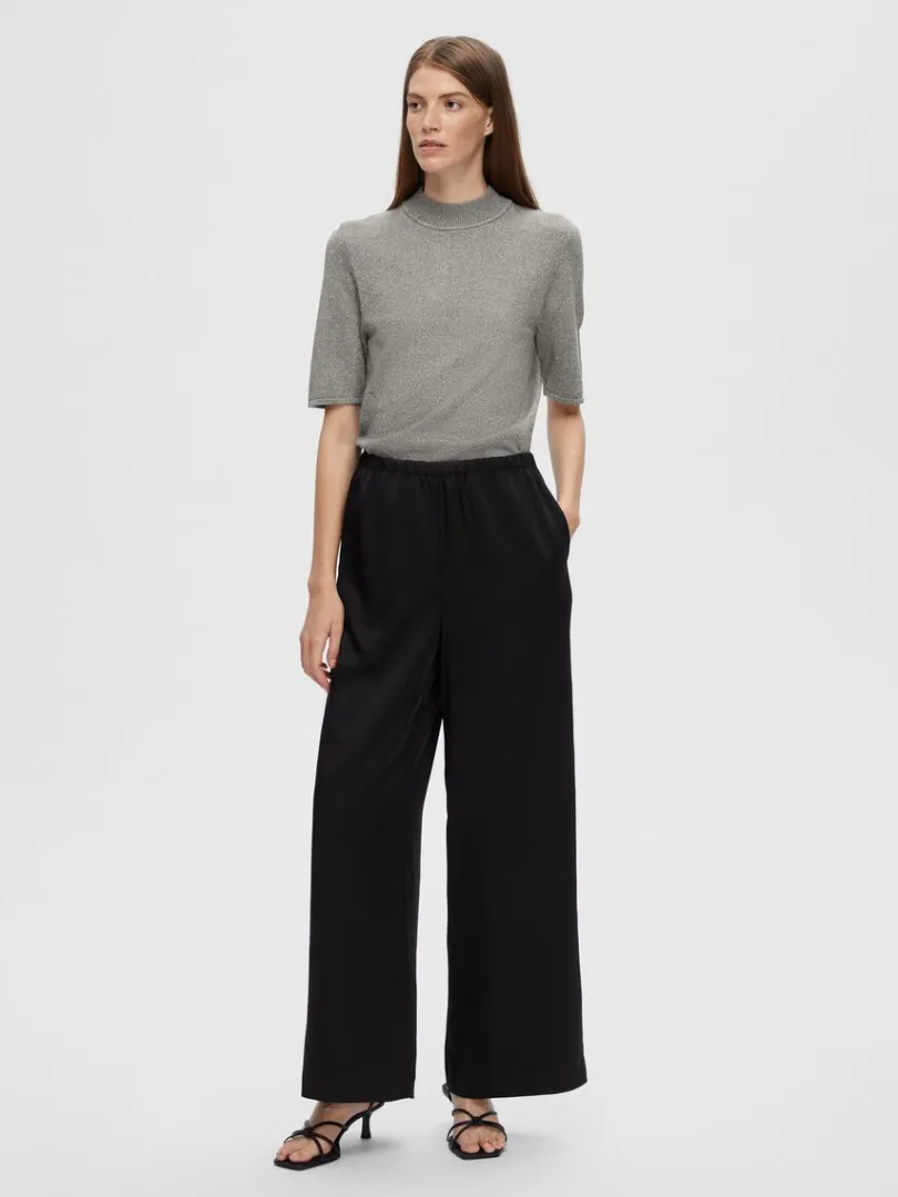 glimmer_strikket_top_1-3.webp T-shirts | Toppe Og Bluser>SELECTED GLIMMER STRIKKET TOP Grey
