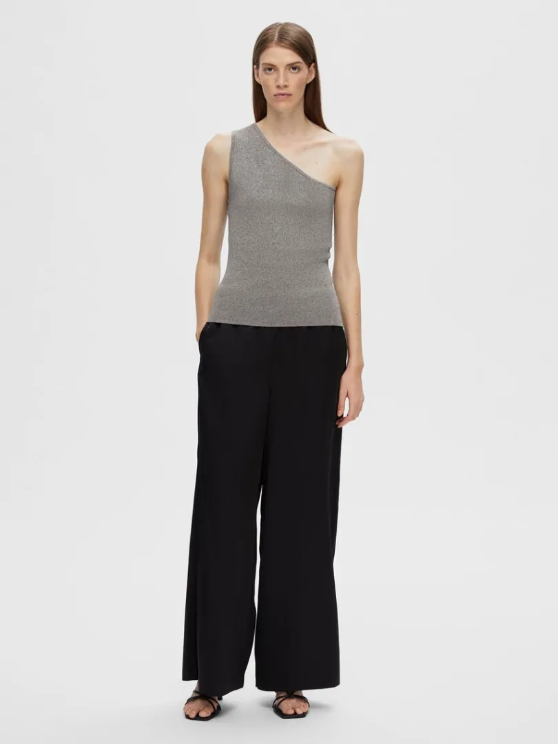 glimmer_top_1.webp Toppe Og Bluser | Strik>SELECTED GLIMMER TOP Grey