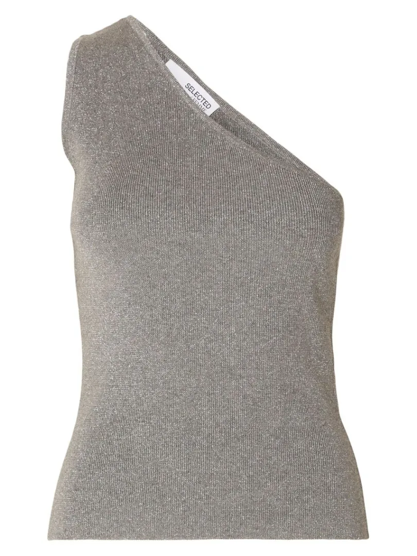 glimmer_top_5.webp Toppe Og Bluser | Strik>SELECTED GLIMMER TOP Grey