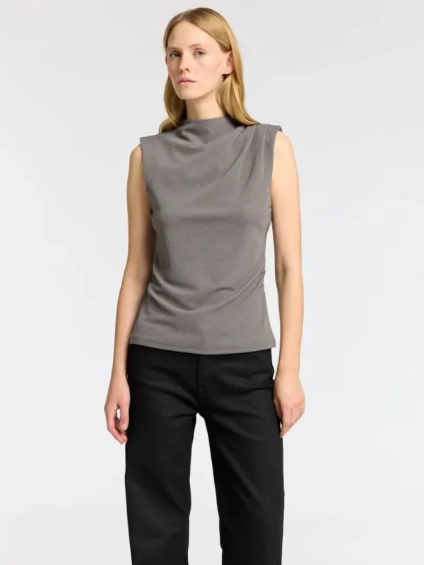 Toppe Og Bluser>SELECTED GLIMMER TOP UDEN ÆRMER Grey