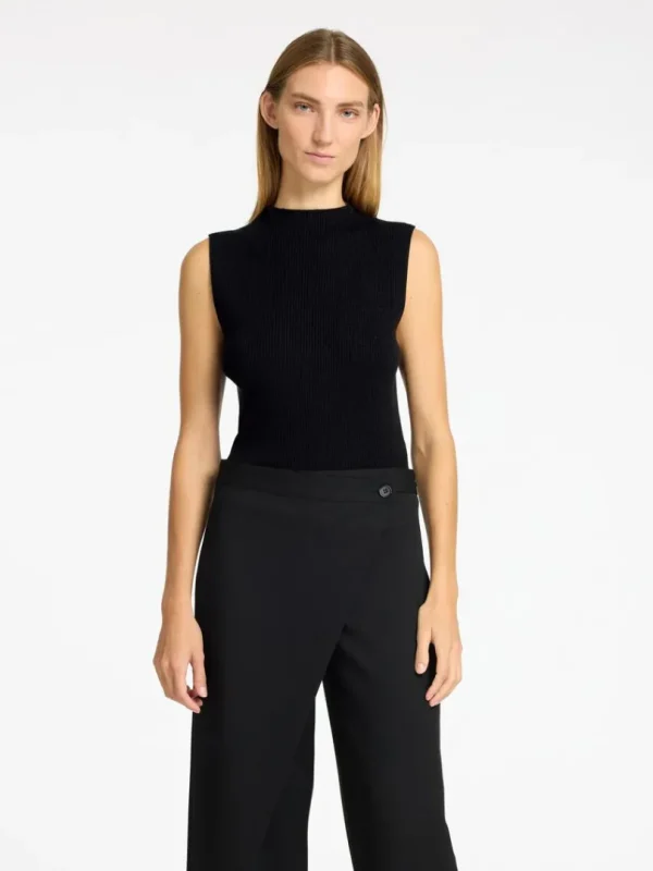 Toppe Og Bluser | Strik>SELECTED GLIMMER TOP UDEN ÆRMER Black