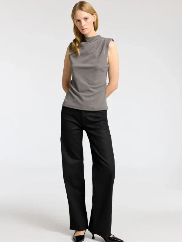 Toppe Og Bluser>SELECTED GLIMMER TOP UDEN ÆRMER Grey