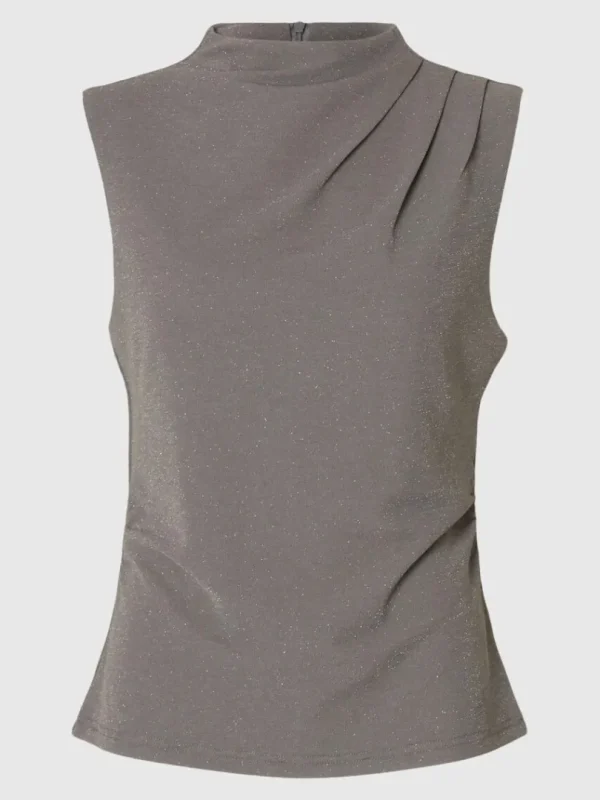 Toppe Og Bluser>SELECTED GLIMMER TOP UDEN ÆRMER Grey