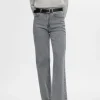 Jeans>SELECTED GRÅ WIDE FIT JEANS Grey