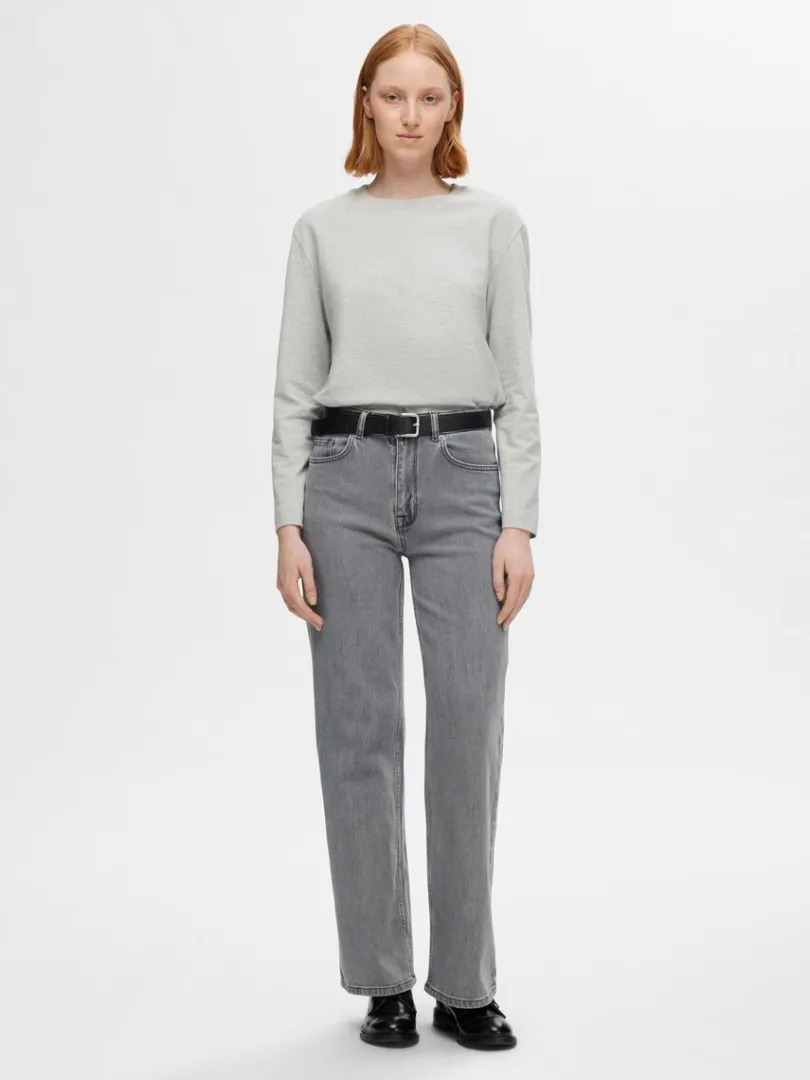gr_wide_fit_jeans_1.webp Jeans>SELECTED GRÅ WIDE FIT JEANS Grey