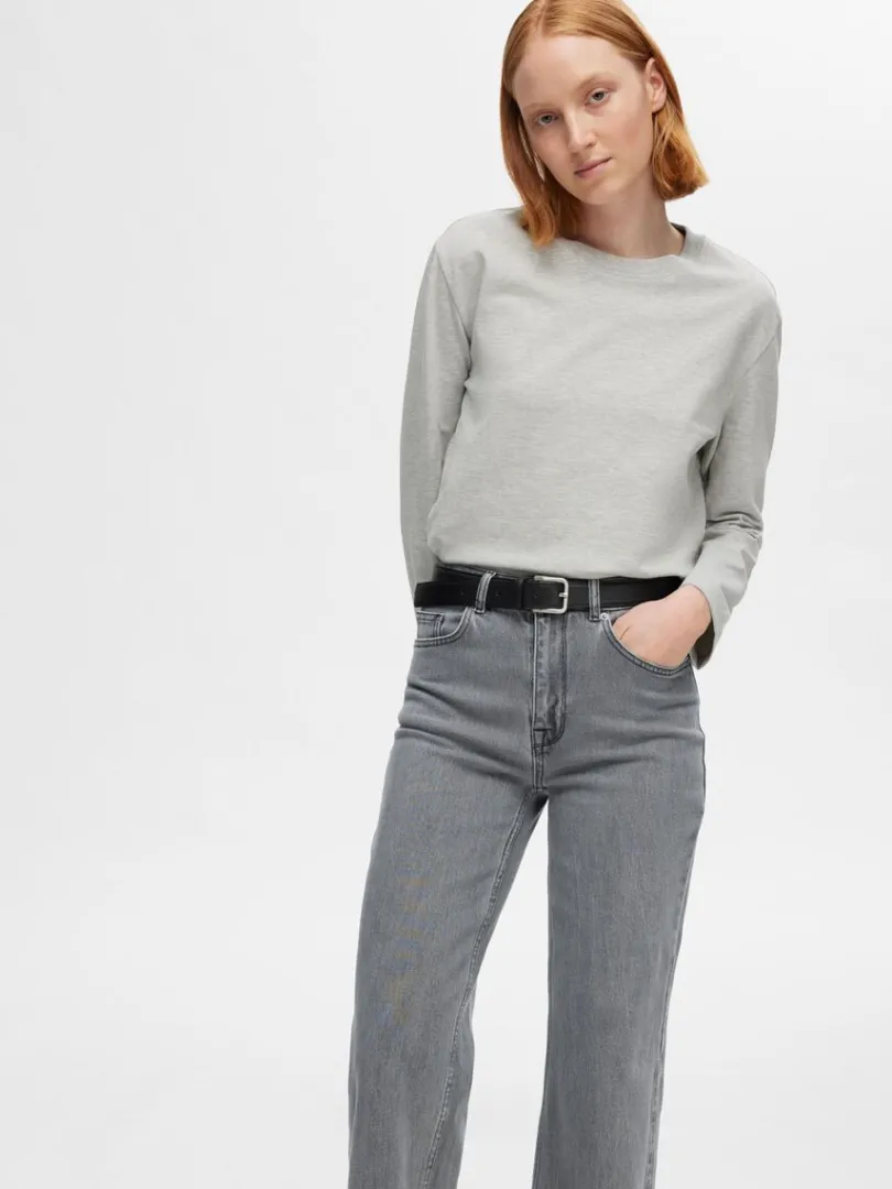 gr_wide_fit_jeans_2.webp Jeans>SELECTED GRÅ WIDE FIT JEANS Grey