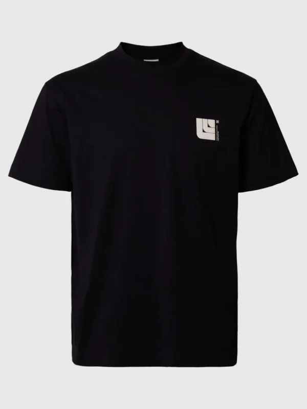 T-shirts>SELECTED GRAFISK PRINT T-SHIRT Black
