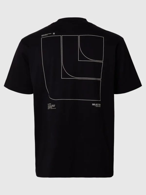 T-shirts>SELECTED GRAFISK PRINT T-SHIRT Black