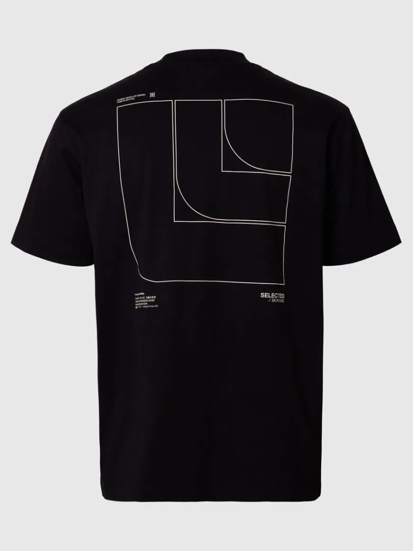 grafisk_print_tshirt_1-1.webp T-shirts>SELECTED GRAFISK PRINT T-SHIRT Black