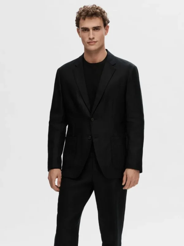 Jakkesæt & Blazers>SELECTED 100% HAMP BLAZER Black