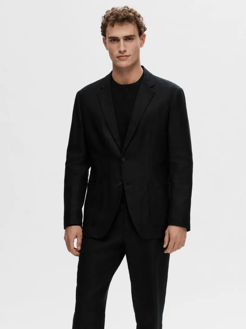 hamp_blazer_0.webp Jakkesæt & Blazers>SELECTED 100% HAMP BLAZER Black