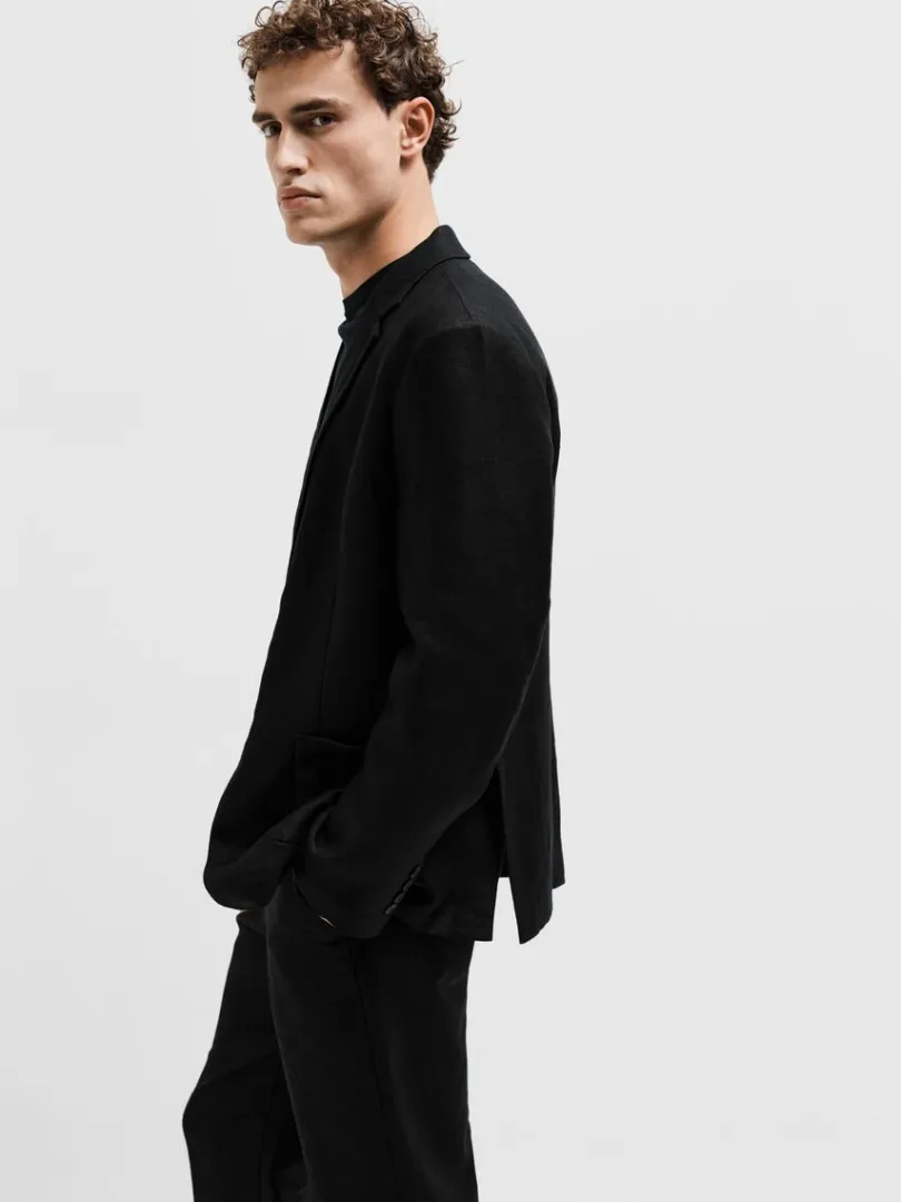 hamp_blazer_3.webp Jakkesæt & Blazers>SELECTED 100% HAMP BLAZER Black