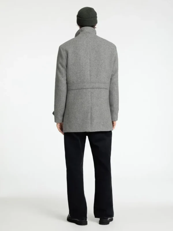 Overtøj>SELECTED HIGH NECK FRAKKE Grey