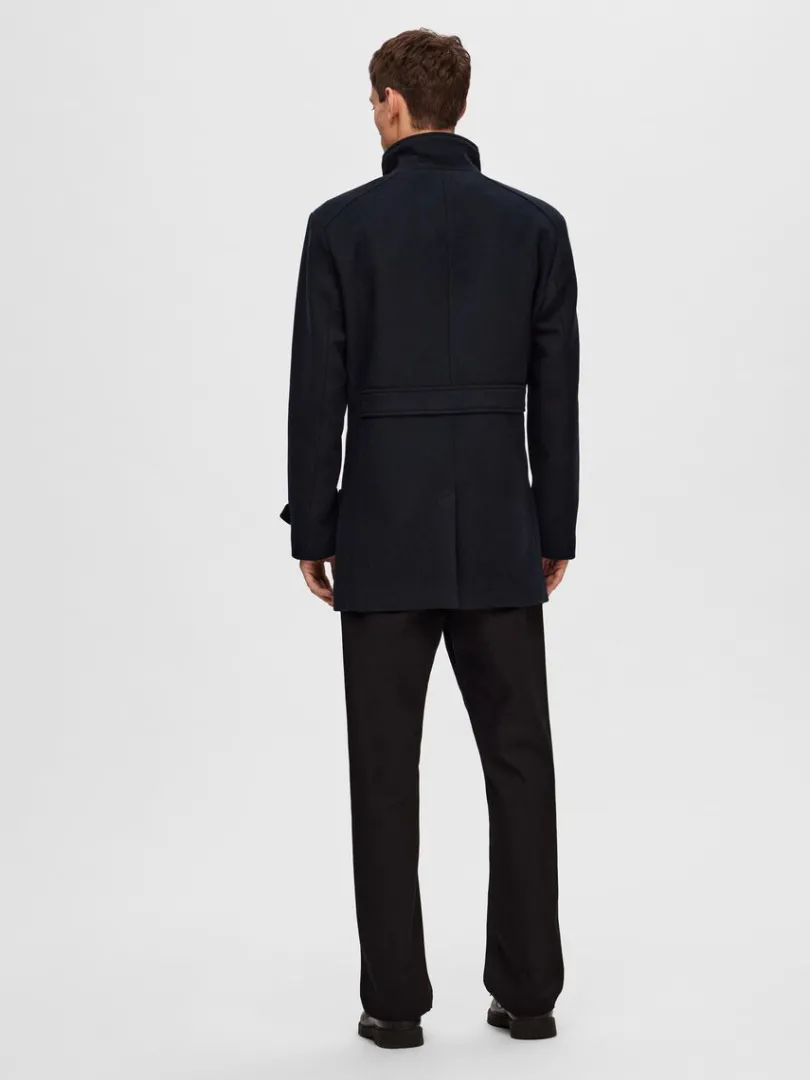 high_neck_frakke_1.webp Overtøj>SELECTED HIGH NECK FRAKKE Blue