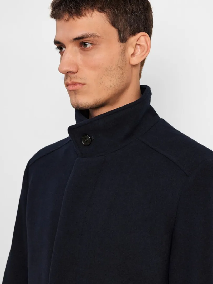 high_neck_frakke_3.webp Overtøj>SELECTED HIGH NECK FRAKKE Blue