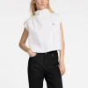 Toppe Og Bluser>SELECTED HIGH NECK KORT TOP White