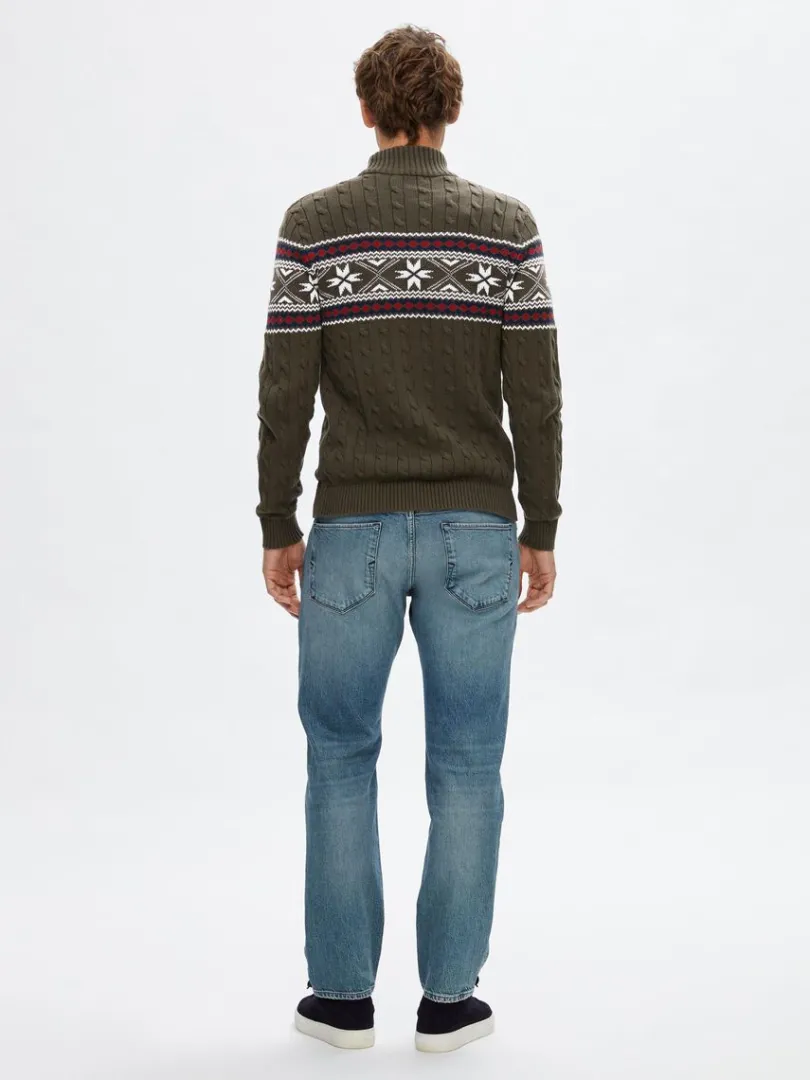 hj_hals_julesweater_5-1.webp Strik>SELECTED - HØJ HALS JULESWEATER Green