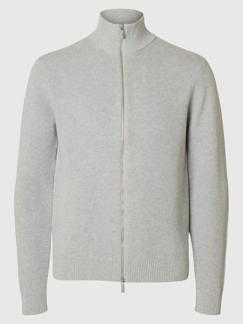 hj_hals_med_lynls_strikke_4.webp Strik>SELECTED HØJ HALS MED LYNLÅS STRIKKET CARDIGAN Grey