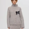 Strik>SELECTED HØJ HALS PULLOVER Grey