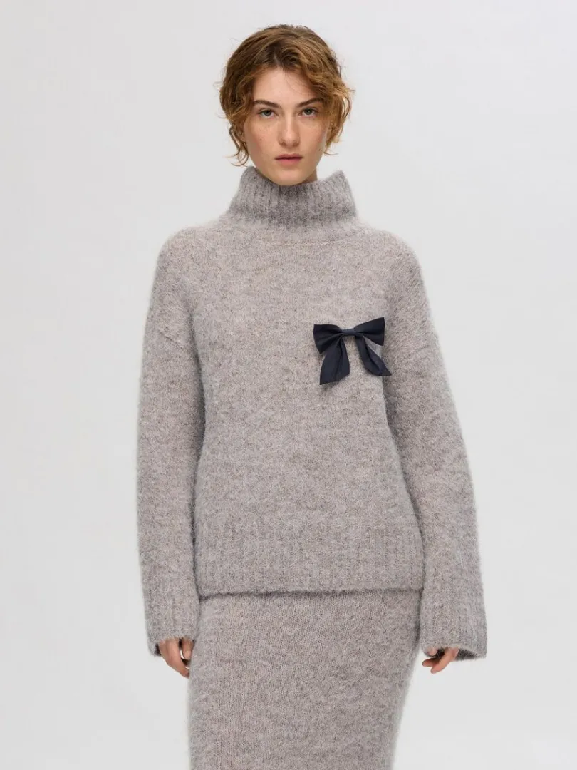 hj_hals_pullover_0.webp Strik>SELECTED HØJ HALS PULLOVER Grey